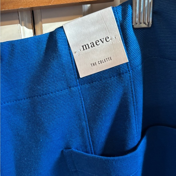 Maeve by Anthropologie Collette knit wide leg pants. Cobalt blue. 33T - Picture 14 of 14